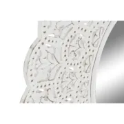 Espelho de parede Home ESPRIT Branco Madeira de mangueira Madeira MDF Índio Decapé 89 x 2 x 89 cm Casa | Jardim - nacloset 2
