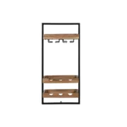 Suporte para garrafas Home ESPRIT Preto Natural 35 x 25 x 75 cm Cozinha | Gourmet - nacloset 2