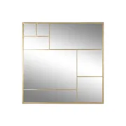 Espelho de parede Home ESPRIT Dourado 90 x 2 x 90 cm Casa | Jardim - nacloset