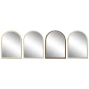 Espelho de parede Home ESPRIT Castanho Bege Natural Marfim Scandi 55 X 2 X 75 cm (4 Unidades) A Preço de Revenda - nacloset