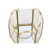 Guarda-Joias Home ESPRIT Dourado Metal Cristal 9,2 X 8,2 X 9,5 cm Casa | Jardim - nacloset 2
