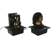 Fonte de Jardim Home ESPRIT Resina Buda Oriental 21 x 19 x 27 cm (2 Unidades) A Preço de Revenda - nacloset