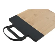 Tábua de corte Home ESPRIT Preto Natural Poliuretano Bambu 35,5 x 21 x 1,1 cm Cozinha | Gourmet - nacloset 2