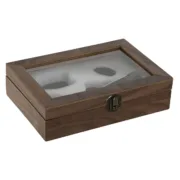 Conjunto de Acessórios para Vinho Home ESPRIT Preto Natural Aço inoxidável Madeira MDF 21 x 14,5 x 5,4 cm Cozinha | Gourmet - nacloset