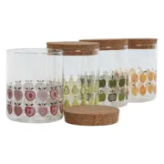 Bote Home ESPRIT Amarelo Verde Natural Cortiça Silicone Vidro de Borosilicato Shabby Chic 700 ml (4 Unidades) A Preço de Revenda - nacloset 2