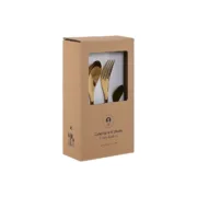 Faqueiro Home ESPRIT Dourado Aço inoxidável 2 x 1,5 x 25,5 cm 16 Peças Cozinha | Gourmet - nacloset 2