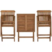 Conjunto de mesa com 2 cadeiras Home ESPRIT Castanho 60 x 60 x 74 cm Casa | Jardim - nacloset 2
