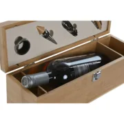 Conjunto de Acessórios para Vinho Home ESPRIT Natural Bambu Aço inoxidável Cozinha | Gourmet - nacloset 2