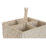 Cesto para talheres Home ESPRIT Branco Natural Bambu 19 x 19 x 27 cm Casa | Jardim - nacloset 2