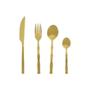 Faqueiro Home ESPRIT Dourado Aço inoxidável 15 x 7 x 24 cm 16 Peças Cozinha | Gourmet - nacloset
