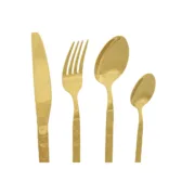 Faqueiro Home ESPRIT Dourado Aço inoxidável 15 x 7 x 24 cm 16 Peças Cozinha | Gourmet - nacloset 2