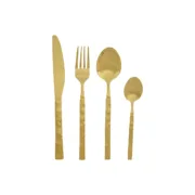Faqueiro Home ESPRIT Dourado Aço inoxidável 15 x 7 x 24 cm 16 Peças Cozinha | Gourmet - nacloset