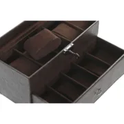 Guarda-Joias Home ESPRIT Castanho Poliuretano Cristal Madeira MDF 27,5 x 11 x 15 cm Casa | Jardim - nacloset 2