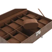 Guarda-Joias Home ESPRIT Castanho Poliuretano Cristal Madeira MDF 30 x 20 x 8 cm Casa | Jardim - nacloset 2
