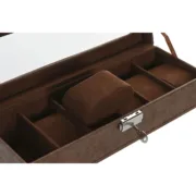 Guarda-Joias Home ESPRIT Castanho Poliuretano Cristal Madeira MDF 30 x 10 x 8 cm Casa | Jardim - nacloset 2