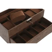 Guarda-Joias Home ESPRIT Castanho Poliuretano Cristal Madeira MDF 27,5 X 11 X 15,5 CM Casa | Jardim - nacloset 2