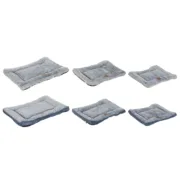 Cama para cães Home ESPRIT Azul Cinzento Cinzento claro 85 X 70 X 8 CM 2 Unidades Animais de Estimação - nacloset