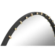 Espelho de parede Home ESPRIT Preto Dourado Moderno 90 x 3,5 x 90 cm Casa | Jardim - nacloset