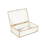 Guarda-Joias Home ESPRIT Dourado Metal Cristal 24 X 15 X 6,5 CM Casa | Jardim - nacloset 2