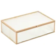Guarda-Joias Home ESPRIT Dourado Metal Cristal 24 X 15 X 6,5 CM Casa | Jardim - nacloset