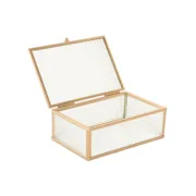 Guarda-Joias Home ESPRIT Dourado Metal Cristal 15 x 11 x 5,5 cm Casa | Jardim - nacloset 2