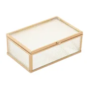 Guarda-Joias Home ESPRIT Dourado Metal Cristal 15 x 11 x 5,5 cm Casa | Jardim - nacloset