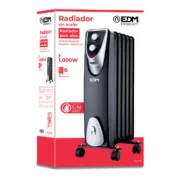 Radiador EDM 07126 Black Edition Preto/Cinzento 1000 W Casa | Jardim - nacloset 2
