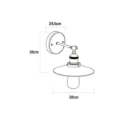 Luz de Parede EDM 32100 32100 Preto Metal 60 W E27 Casa | Jardim - nacloset 2