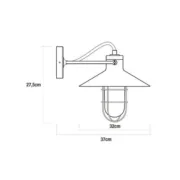 Luz de Parede EDM 32103 Preto 60 W Casa | Jardim - nacloset 2