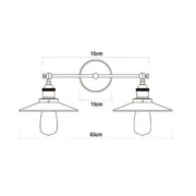 Luz de Parede EDM 32109 60 W Casa | Jardim - nacloset 2