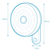 Ventilador de Parede EDM 33526 Branco 50 W 55 W Ø 45 cm Ar condicionado e ventiladores - nacloset 2