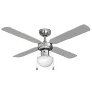 Ventilador de Teto com Luz EDM 33801 Caribe Prateado 50 W Ar condicionado e ventiladores - nacloset