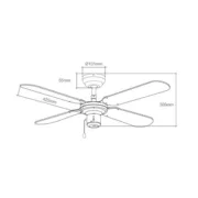 Ventilador de Teto EDM 33802 Báltico Branco 50 W ø 102 cm Ar condicionado e ventiladores - nacloset 2