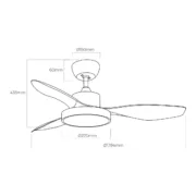 Ventilador de Teto com Luz EDM 33817 Arctic Branco 24 W 38 W 2160 Lm Ar condicionado e ventiladores - nacloset 2