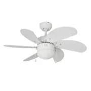 Ventilador de Teto com Luz EDM 33985 Aral Branco 50 W Ar condicionado e ventiladores - nacloset