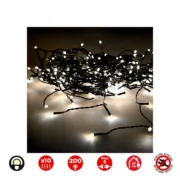 Cortina de luzes LED EDM 71263 Easy-Connect 3,2 W Luz quente Branco quente 2 x 2 m Casa | Jardim - nacloset 2