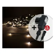 Cortina de luzes LED EDM 71483 Icicle Easy-Connect 100 W 0,72 W Luz quente Branco quente 200 x 50 cm Branco Casa | Jardim - nacloset