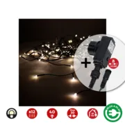 Cortina de luzes LED EDM 71483 Icicle Easy-Connect 100 W 0,72 W Luz quente Branco quente 200 x 50 cm Branco Casa | Jardim - nacloset 2