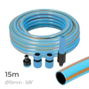 Conjunto de Mangueira com acessórios EDM 74107 PVC 5/8″ 20 mm x 15 m Azul (15 m) Casa | Jardim - nacloset 2