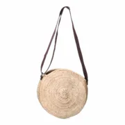 Bolsa Mulher EDM 30 x 30 cm Redondo Folha de palma Acessórios de Moda - nacloset
