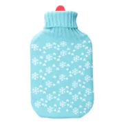 Botija de Água Quente EDM 76771 Azul Azul/Branco Flocos de neve Lã 2 L Plástico Aquecedores de mão - nacloset