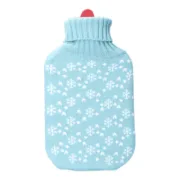 Botija de Água Quente EDM 76771 Azul Azul/Branco Flocos de neve Lã 2 L Plástico Aquecedores de mão - nacloset 2