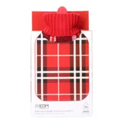 Botija de Água Quente EDM 76773 Vermelho Escocês Lã 2 L Plástico Aquecedores de mão - nacloset 2