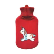 Botija de Água Quente EDM 76778 Vermelho Unicórnio Lã 2 L Plástico Aquecedores de mão - nacloset