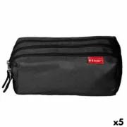 Bolsa Escolar ENRI Preto 21 x 7 x 11 cm (5 Unidades) A Preço de Revenda - nacloset