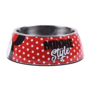 Comedouro para Cão Minnie Mouse Vermelho Melamina 180 ml Preto Metal Animais de Estimação - nacloset