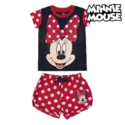 Pijama Infantil Minnie Mouse Vermelho Bebés e Crianças - nacloset