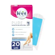 Bandas Depilatórias Corporais Veet Pele sensível 20 Unidades Depilação e acessórios para barbear - nacloset