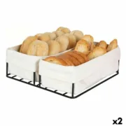 Cesta do Pão Viejo Valle 2 Cestas 100 % algodão 24 x 23 x 7 cm (2 Unidades) A Preço de Revenda - nacloset