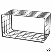 Organizador Multiusos Inde Preto 34 x 19 x 18 cm Rede (2 Unidades) A Preço de Revenda - nacloset
